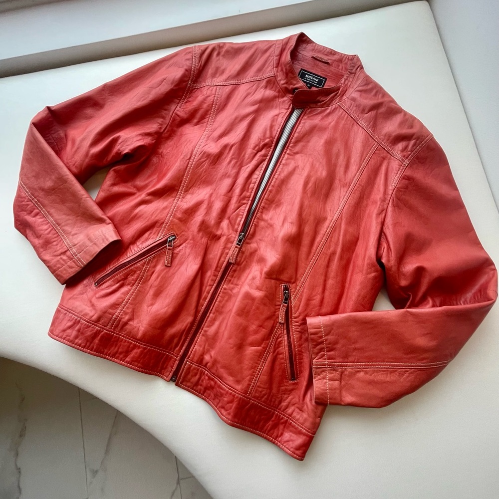 Missani Le Collezioni lamb skin Leather Jacket